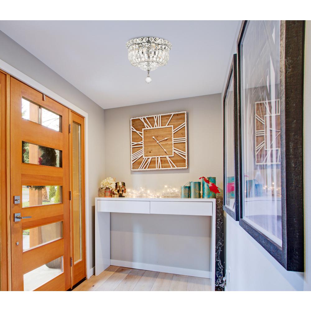 Tranquil 4 light Chrome Flush Mount Clear Royal Cut Crystal. Picture 6