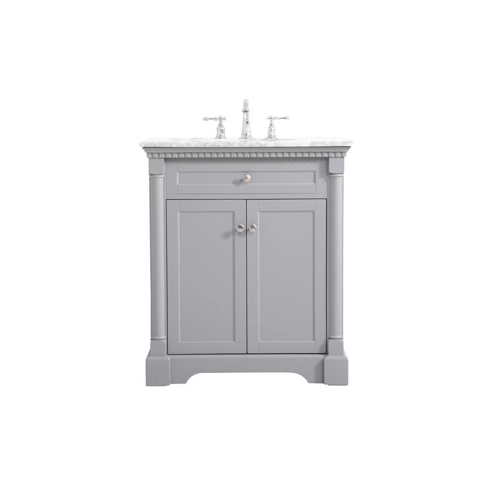 30 inch Single bathroom vanity in  Grey. Picture 1