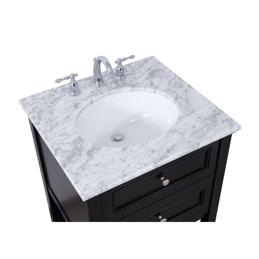 24 in. Single bathroom vanity set in Black. Picture 13