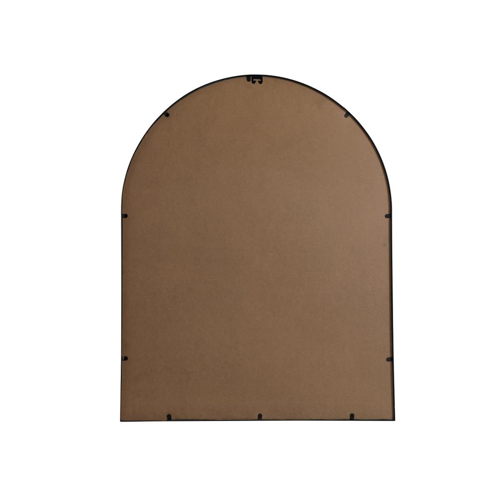 Metal Frame Arch Mirror 33x42 Inch in Black. Picture 8