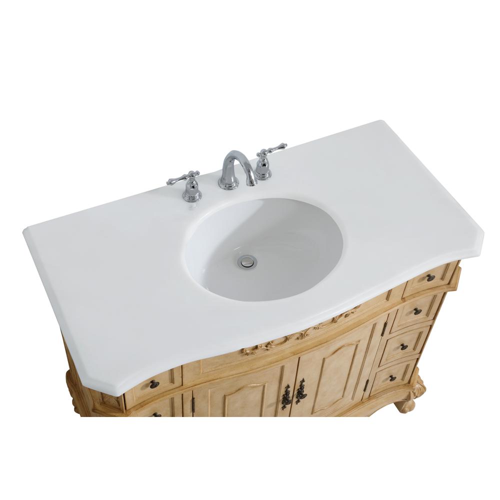 42 inch Single Bathroom vanity in Light Antique Beige. Picture 10