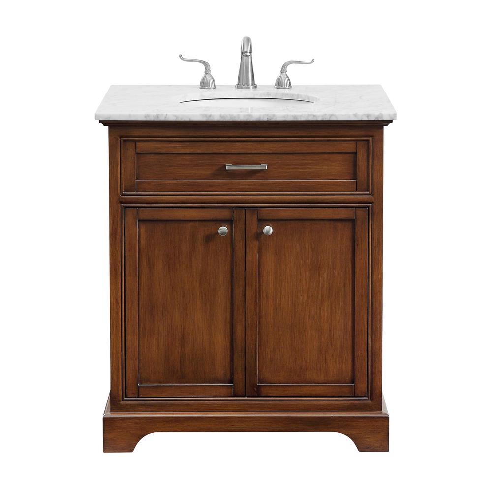 30 In. Single Bathroom Vanity Set In Teak. Picture 1