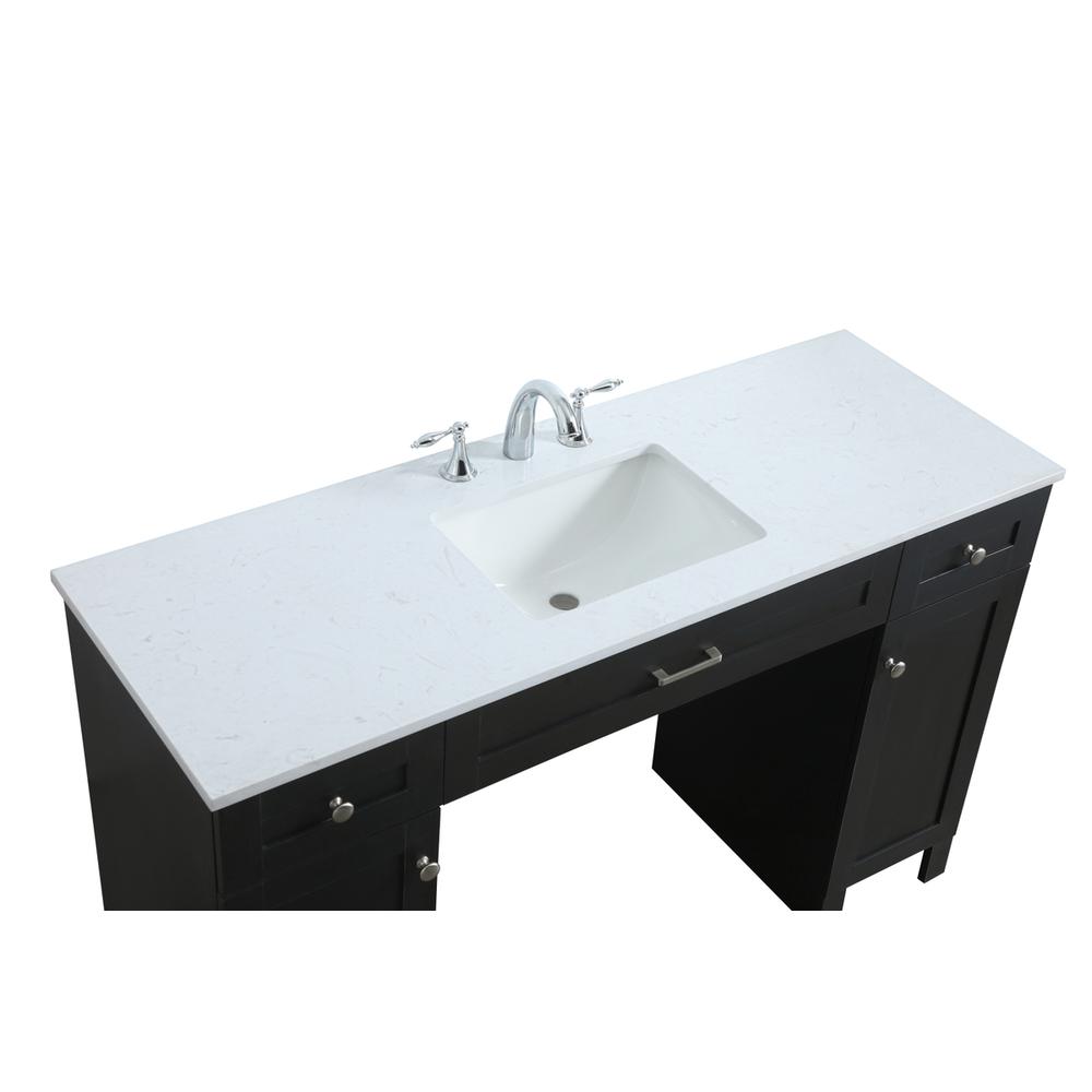 54 Inch ADA Compliant Bathroom Vanity In Black. Picture 10