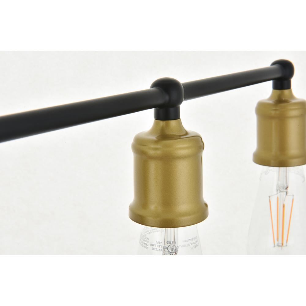 Serif 5 light brass and black Wall Sconce. Picture 10