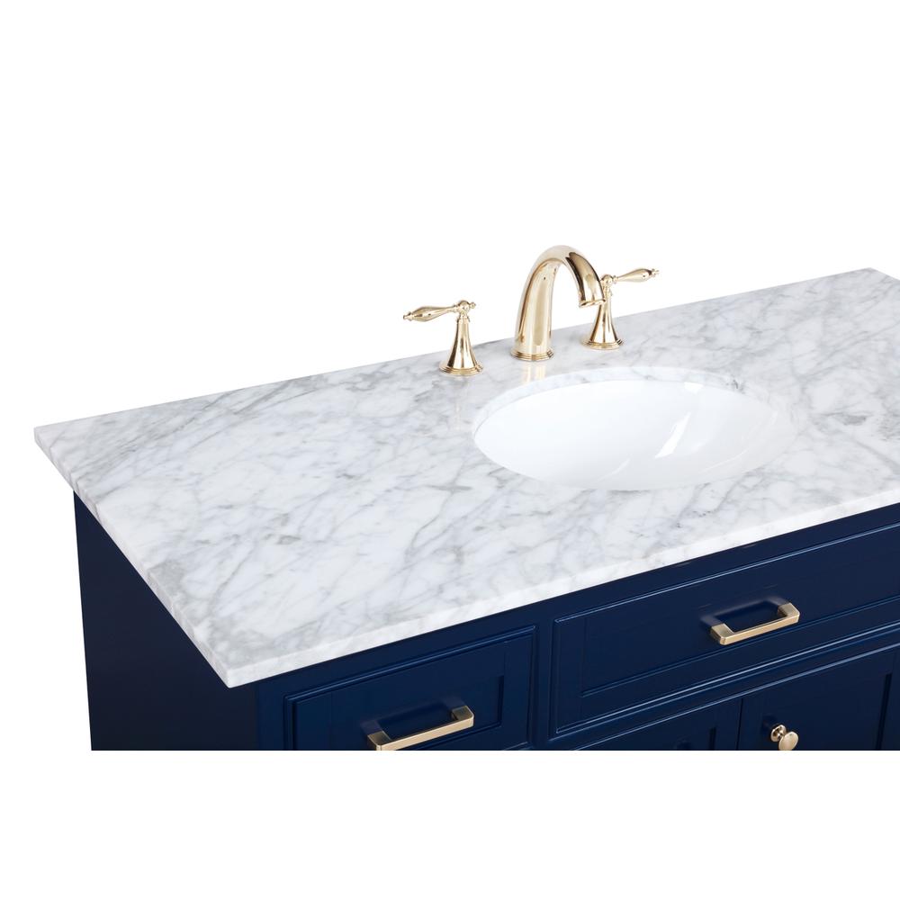 48 inch Single bathroom vanity in Blue. Picture 11