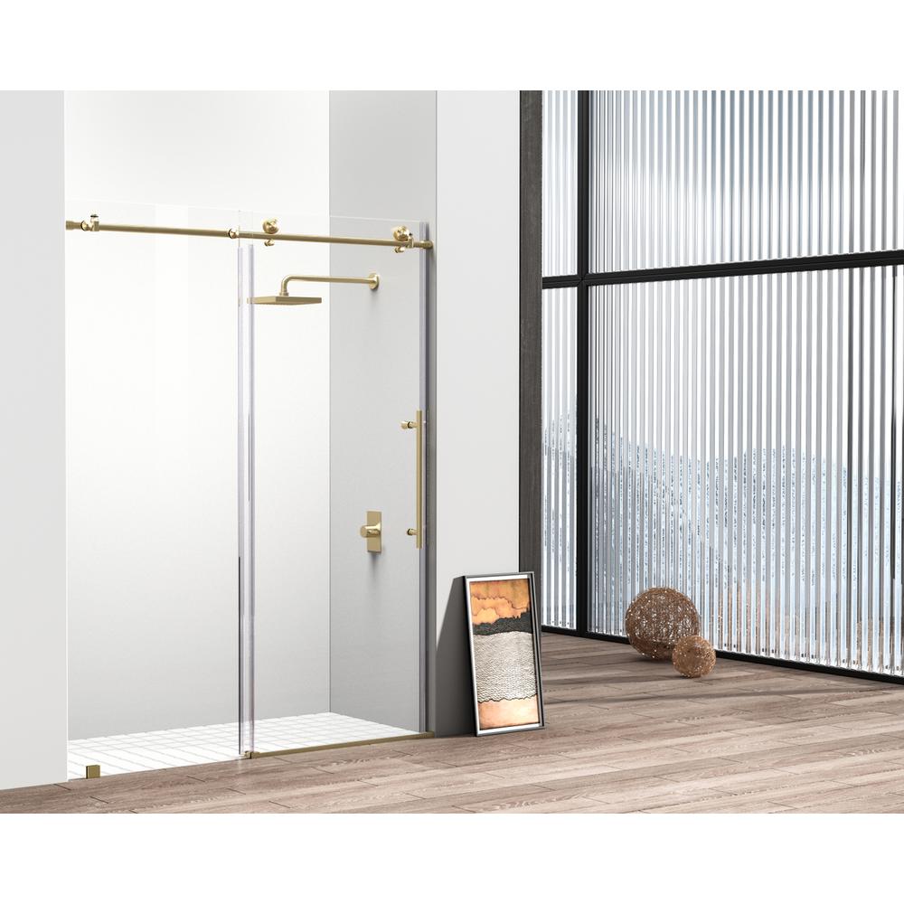 Frameless shower door 60 x 76 Brushed Gold. Picture 11