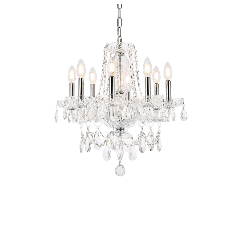Princeton 8 light Chrome Chandelier Clear Royal Cut Crystal. Picture 2