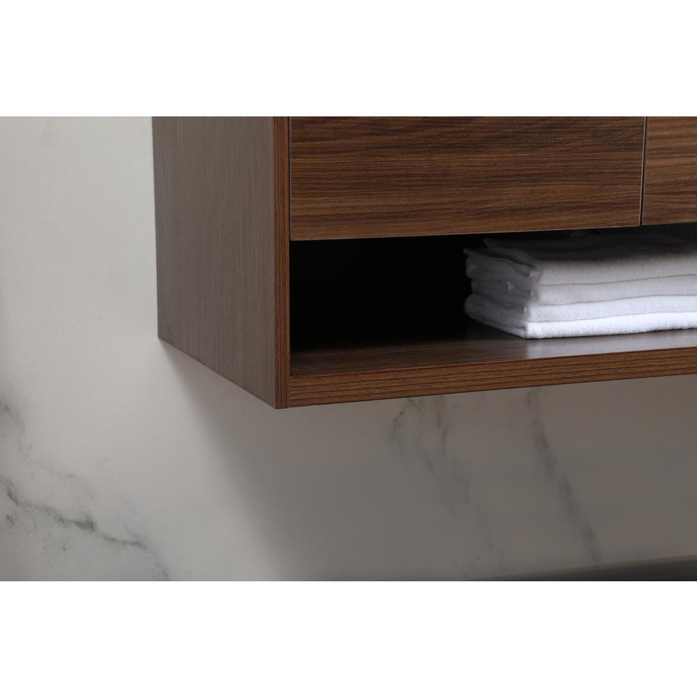 48 inch Single bathroom vanity in walnut with backsplash. Picture 6