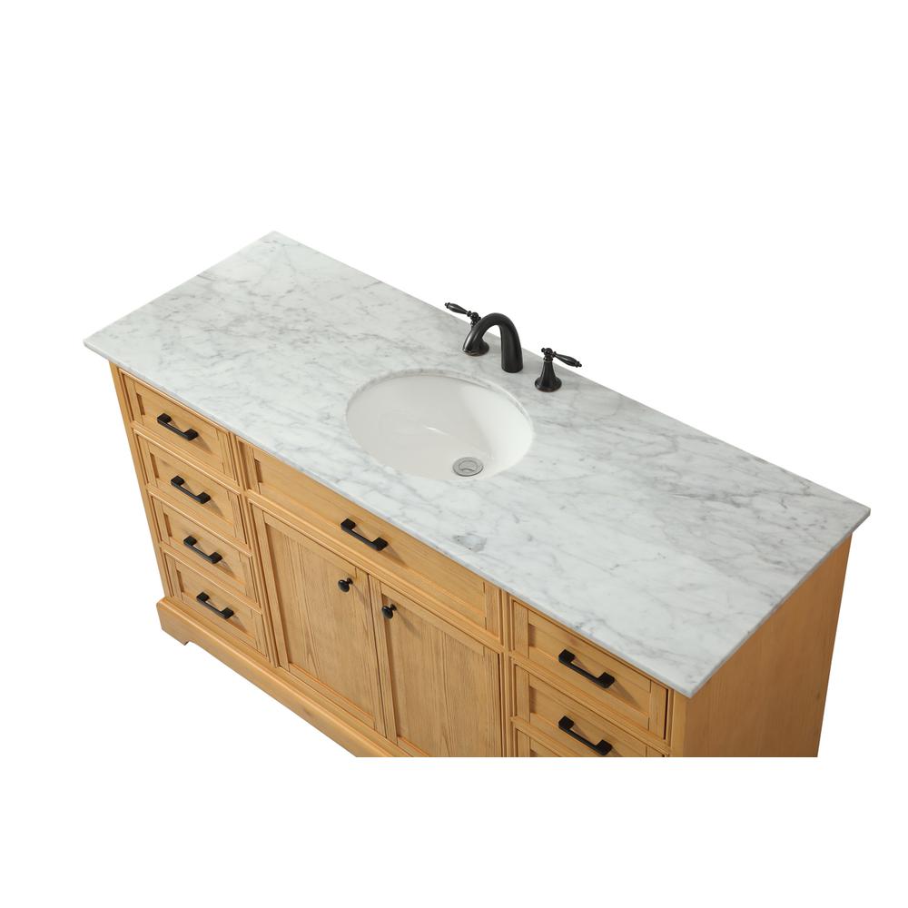 60 inch Single bathroom vanity in natural wood. Picture 10