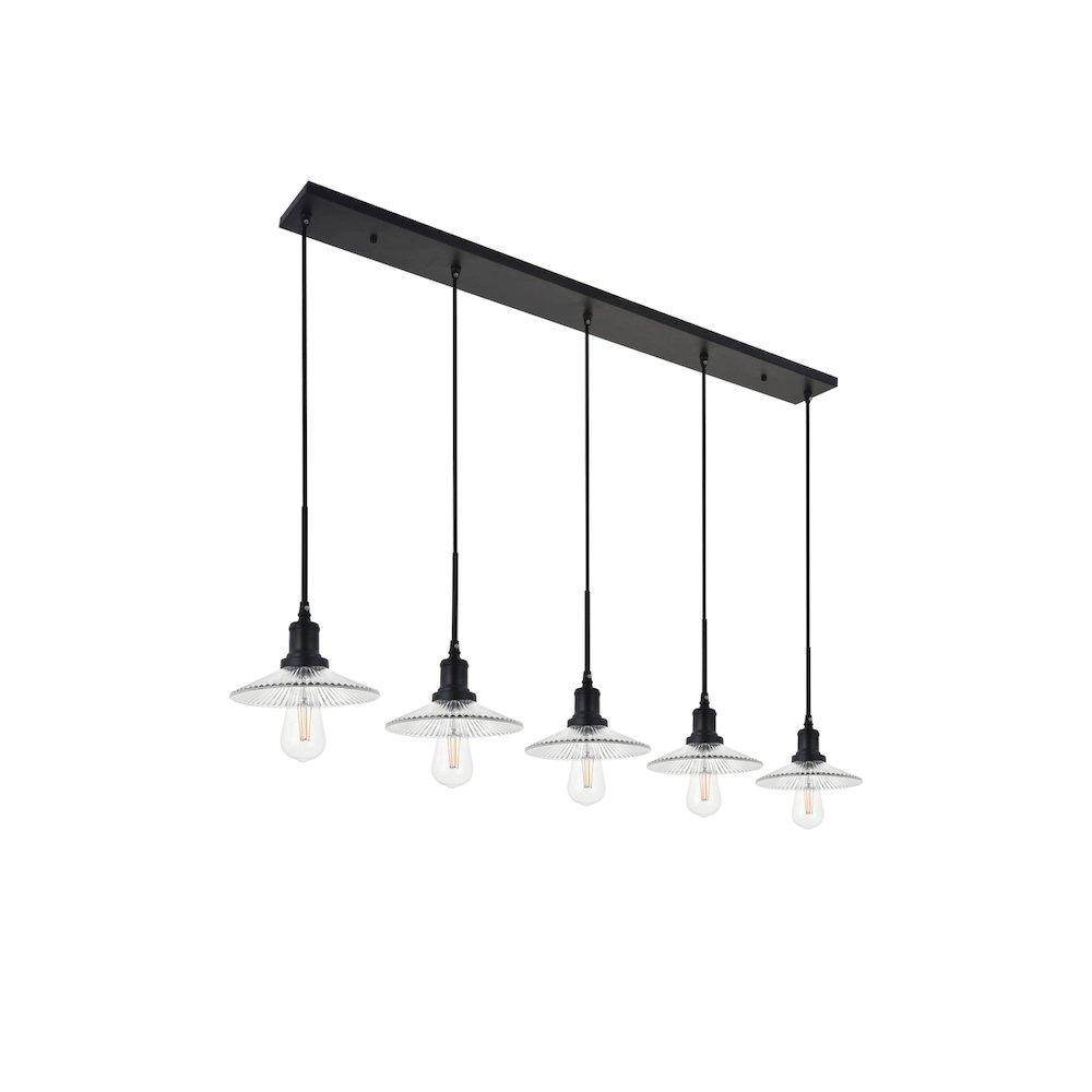 Waltz 5 Light Black Pendant. Picture 5