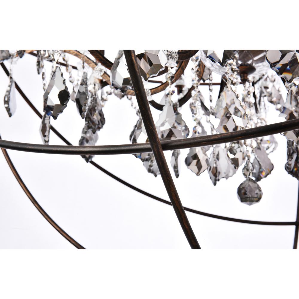 Geneva 18 light Dark Bronze Chandelier Silver Shade (Grey) Royal Cut crystal. Picture 3
