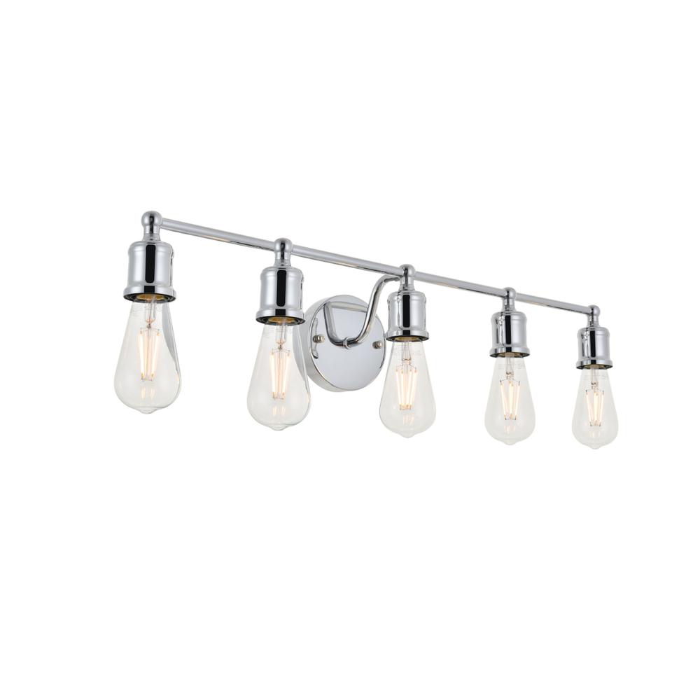 Serif 5 light chrome Wall Sconce. Picture 5