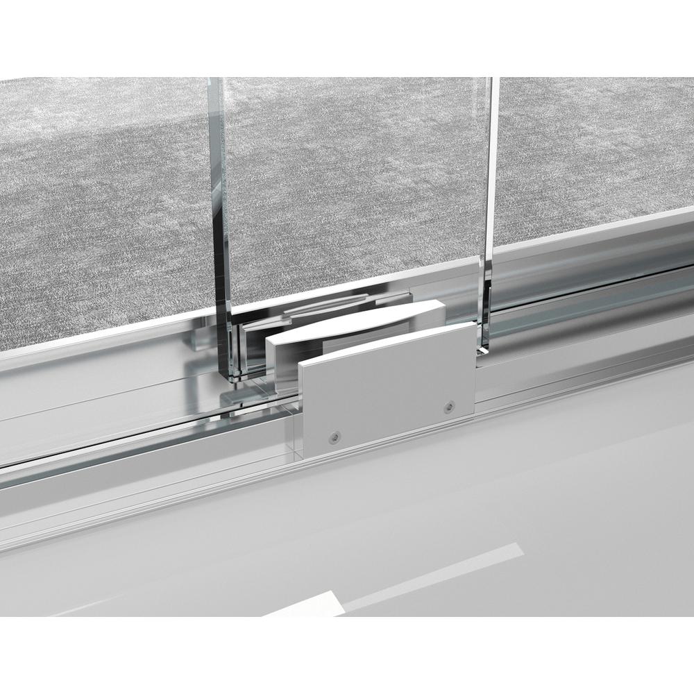 Semi-frameless tub door 60 x 60 Polished Chrome. Picture 8