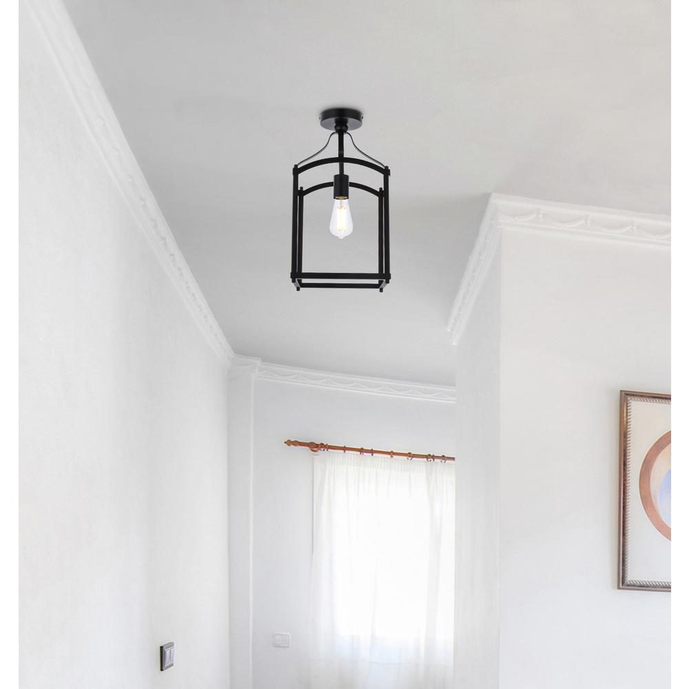 Janet 1 light flush mount in black. Picture 7
