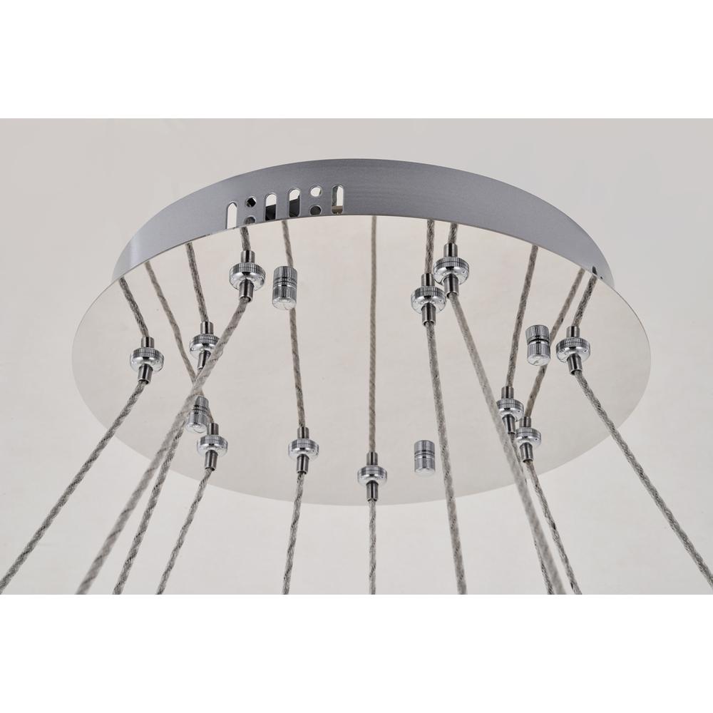 Monroe Integrated LED light Chrome Chandelier Clear Royal Cut Crystal. Picture 3