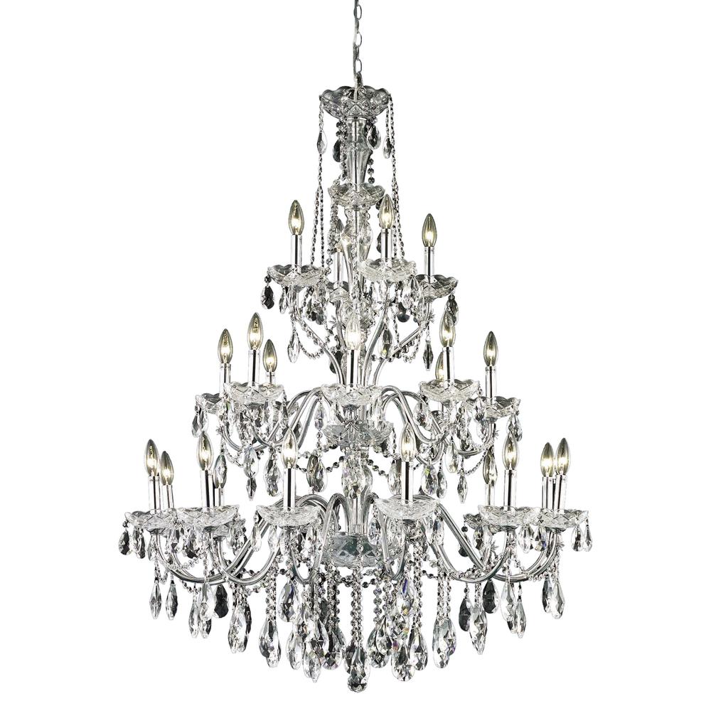 St. Francis 24 light Chrome Chandelier Clear Royal Cut Crystal. Picture 2