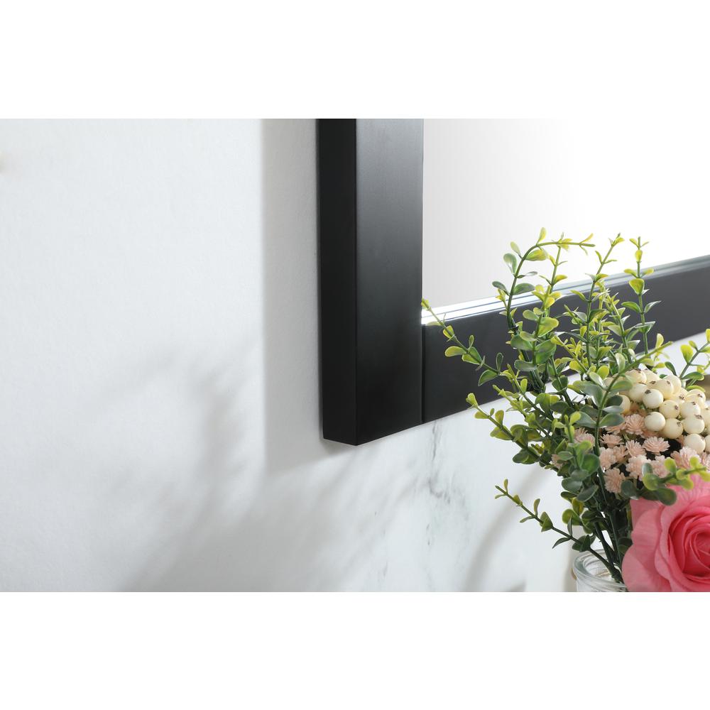 Aqua vanity mirror 30x36 inch in black. Picture 4