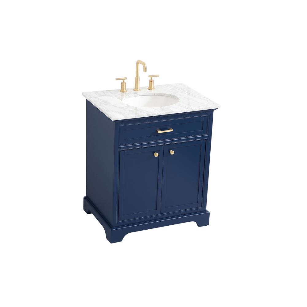 30 inch Single bathroom vanity in Blue. Picture 8