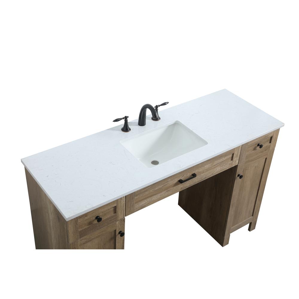 54 Inch ADA Compliant Bathroom Vanity In Natural Oak. Picture 10