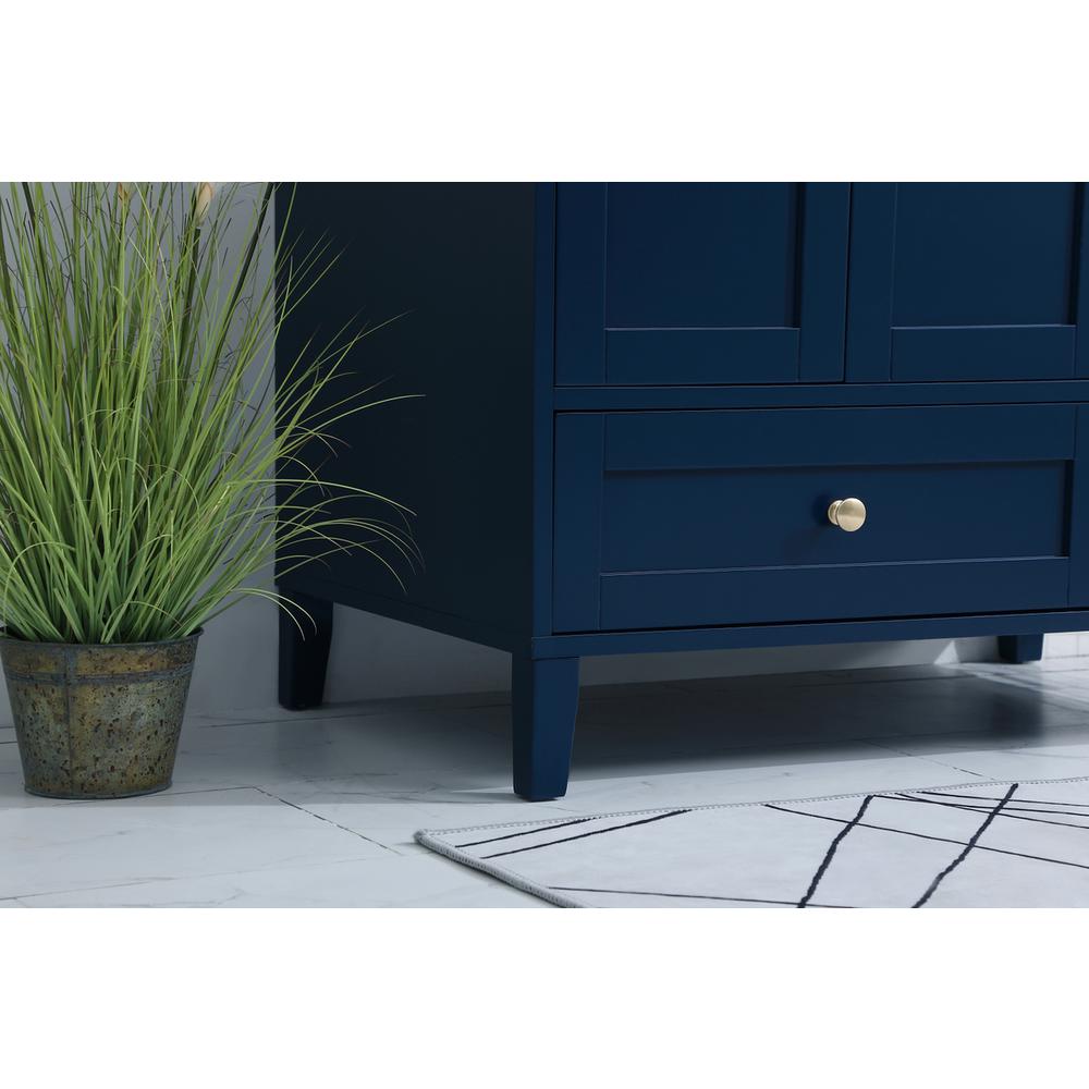 36 inch Single Bathroom Vanity in Blue with Backsplash. Picture 6