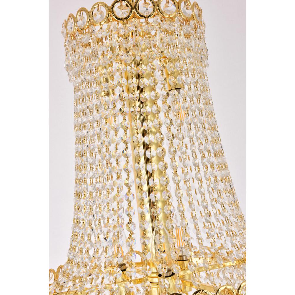 Century 17 light Gold Chandelier Clear Royal Cut Crystal. Picture 5