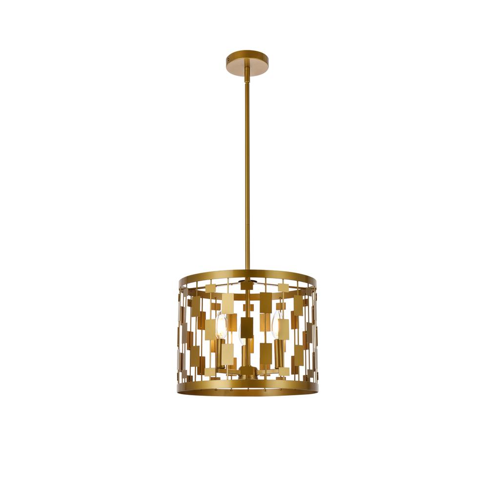 Levante 3 lights pendant in brass. Picture 1