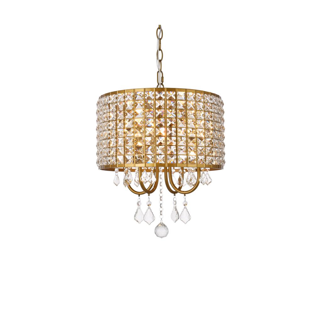 Elise 14 inch pendant in brass. Picture 2