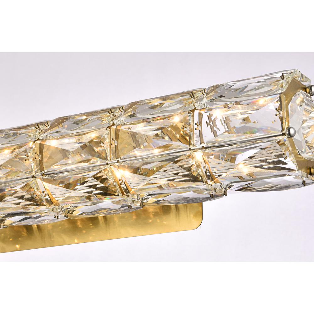Valetta 30 inch LED linear wall sconce in gold. Picture 3