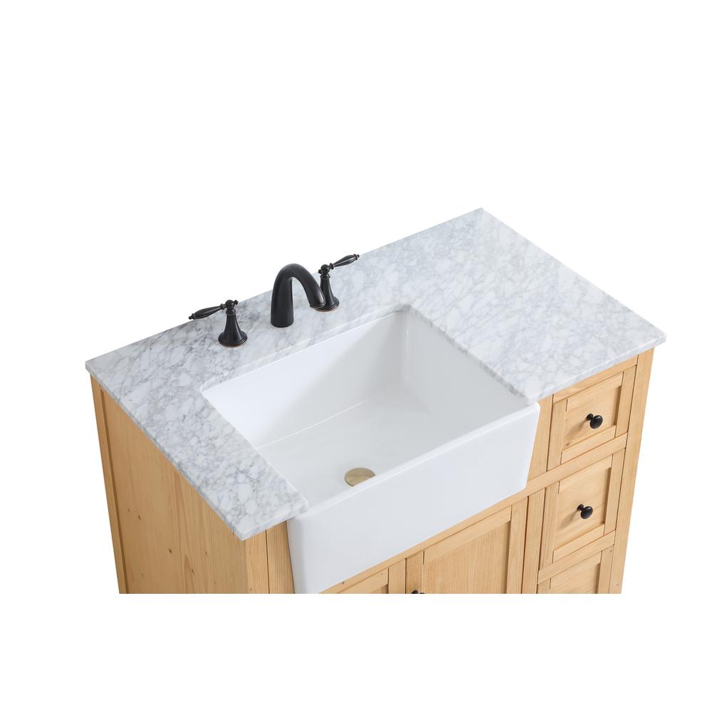 36 inch Single bathroom vanity in natural wood. Picture 10