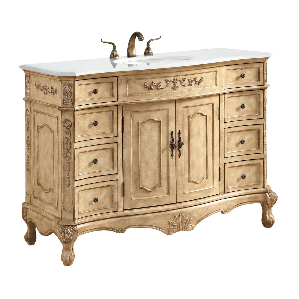 48 inch Single Bathroom vanity in Antique Beige. Picture 13