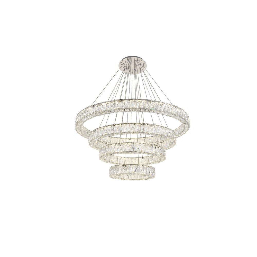 Monroe Integrated LED chip light Chrome Chandelier Clear Royal Cut Crystal. Picture 6