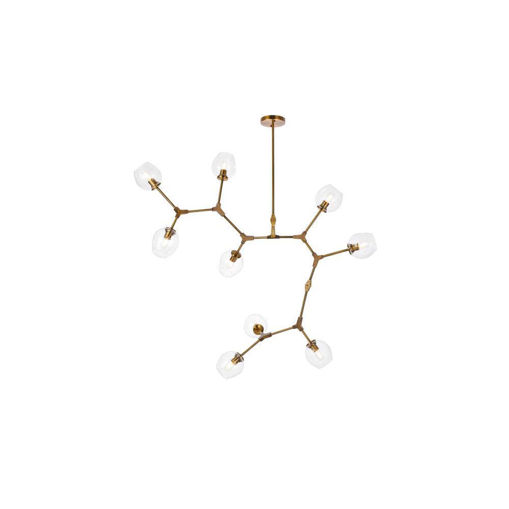 Cavoli 9 lights brass chandelier. Picture 1
