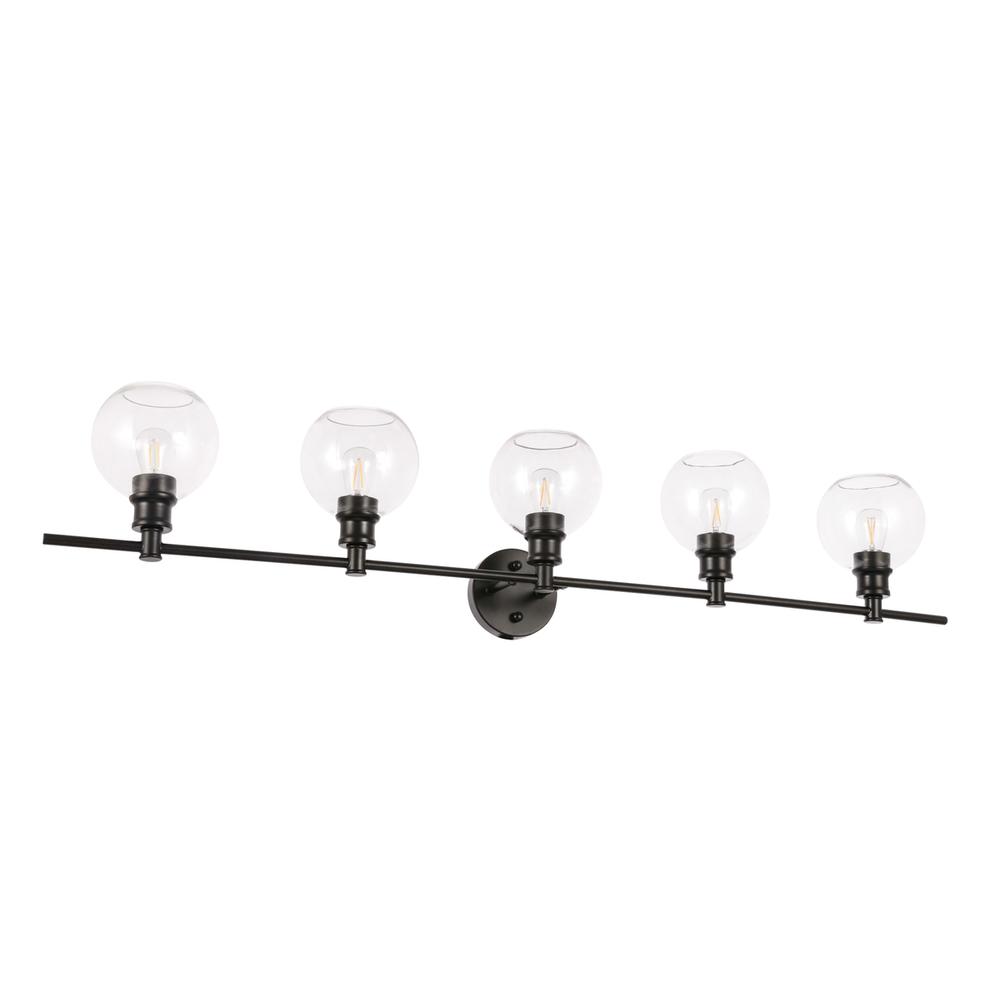 Collier 5 light Black and Clear glass Wall sconce. Picture 3