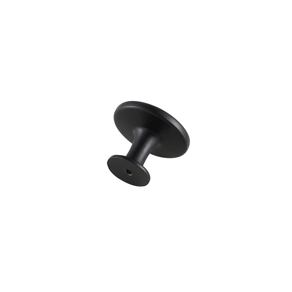 Logyn 1.3" Diameter Matte Black Mushroom Knob Multipack (Set of 10). Picture 4