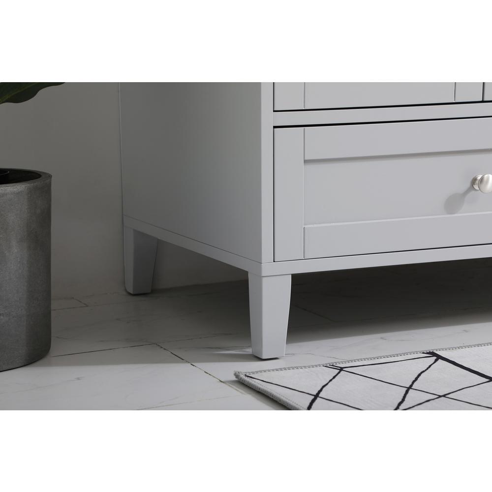 42 inch Single Bathroom Vanity in Grey with Backsplash. Picture 6
