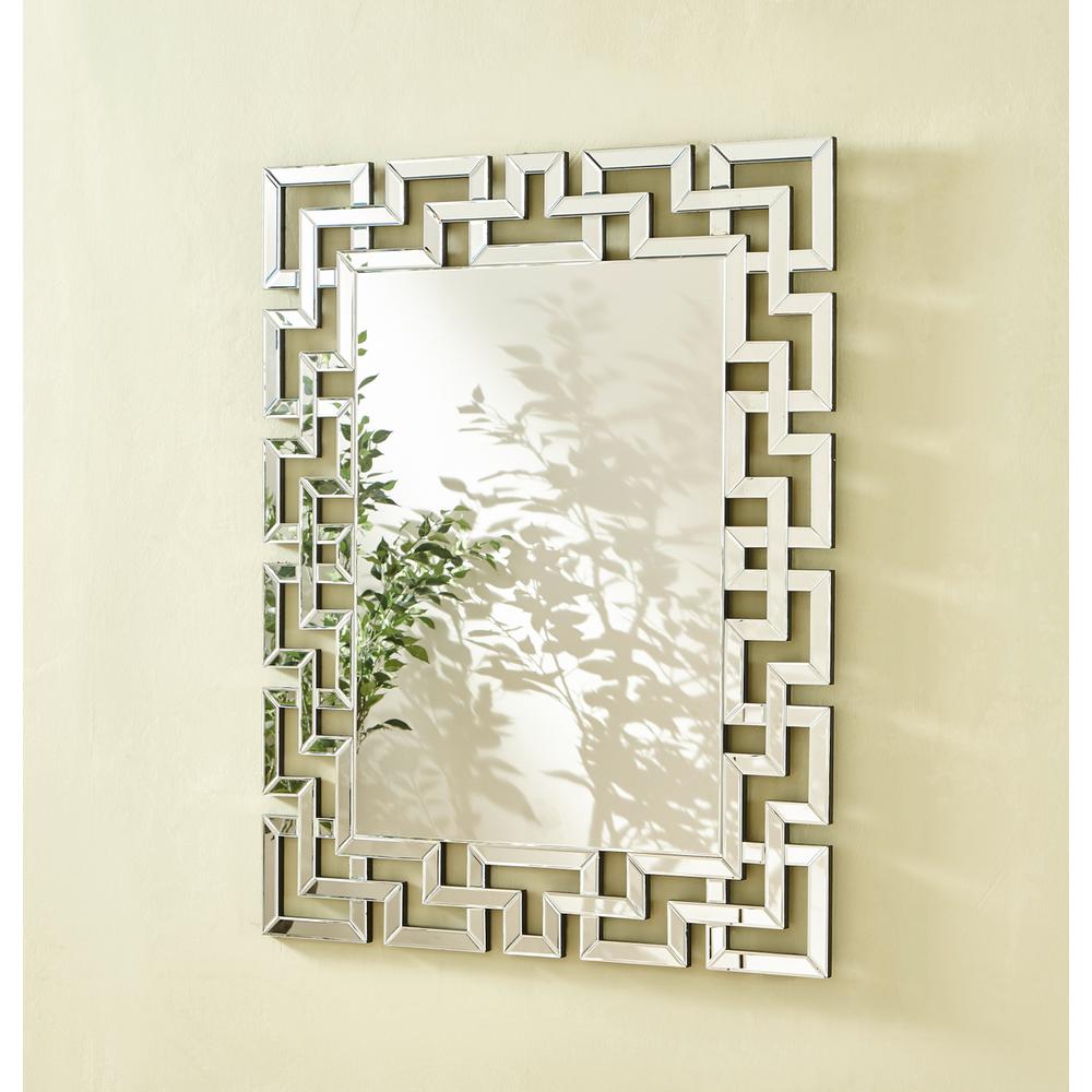 Sparkle 37.5 in. Contemporary Rectangle Mirror in Clear. Picture 4