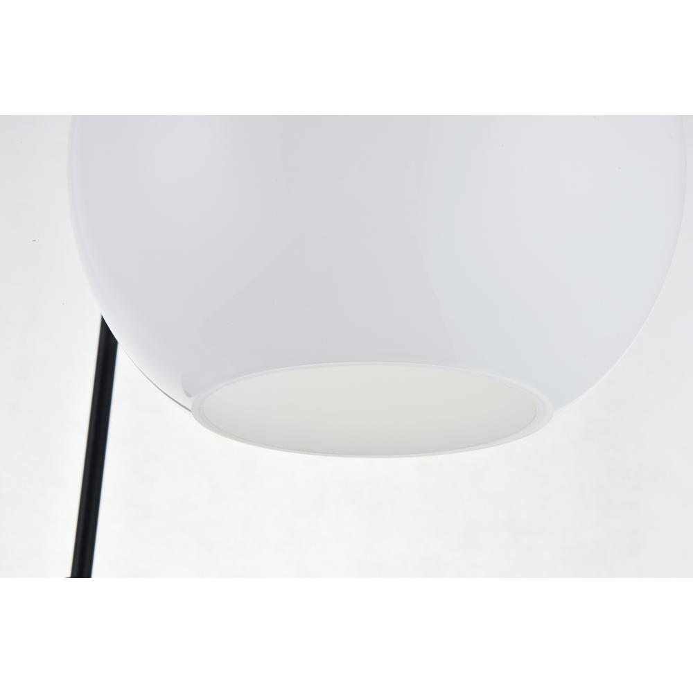 Baxter 3 Lights Black Pendant With Frosted White Glass. Picture 4