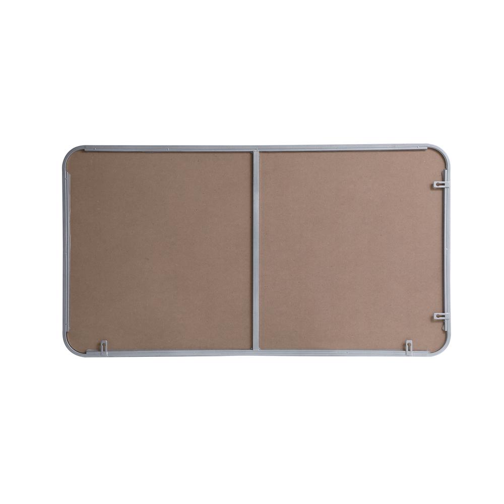 Soft corner metal rectangular mirror 22x40 inch in Silver. Picture 8