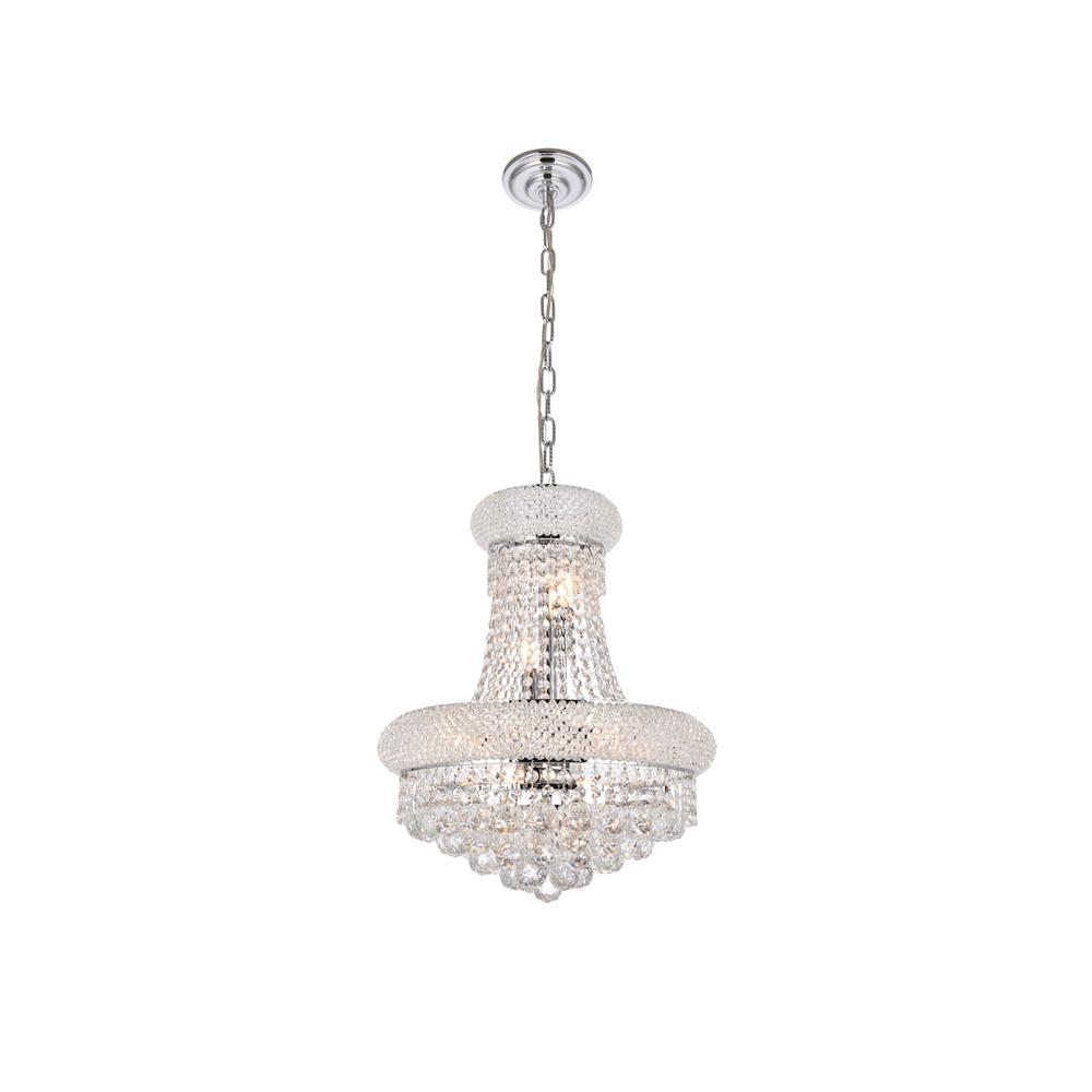Primo 8 light Chrome Pendant Clear Royal Cut Crystal. Picture 1