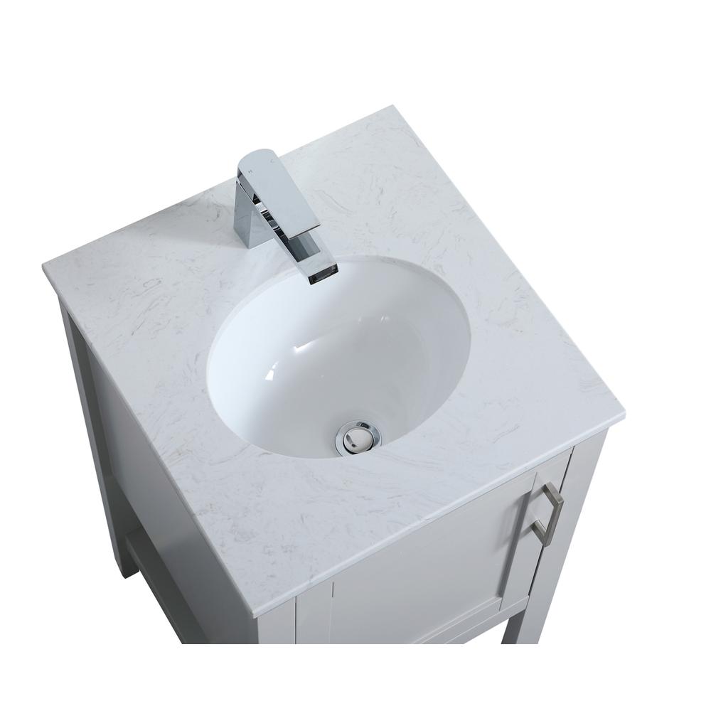 18 inch Single Bathroom Vanity in Grey. Picture 10
