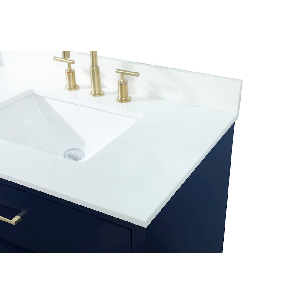 36 Inch Bathroom Vanity In Blue With Backsplash. Picture 12