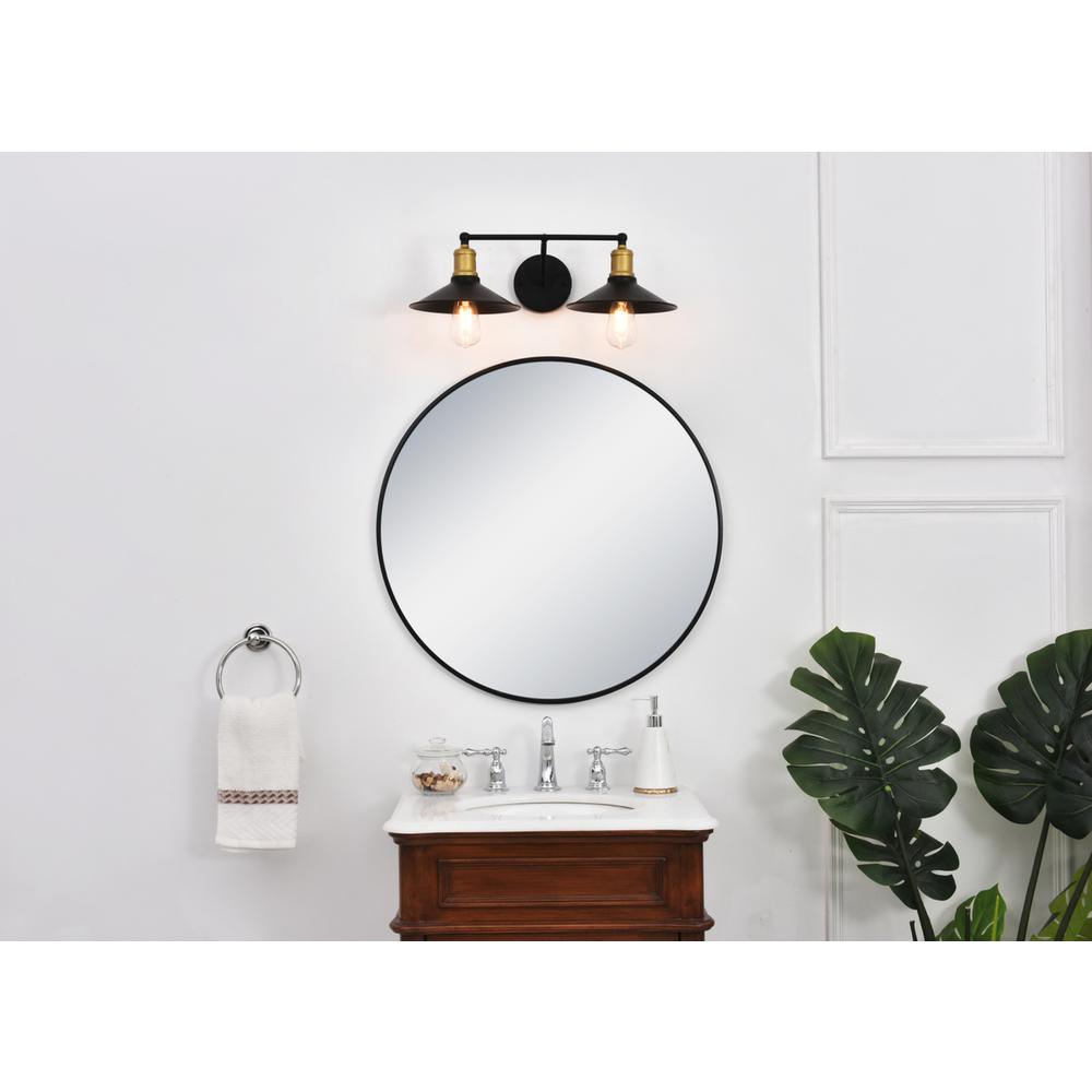 Etude  2 light brass and black Wall Sconce. Picture 13