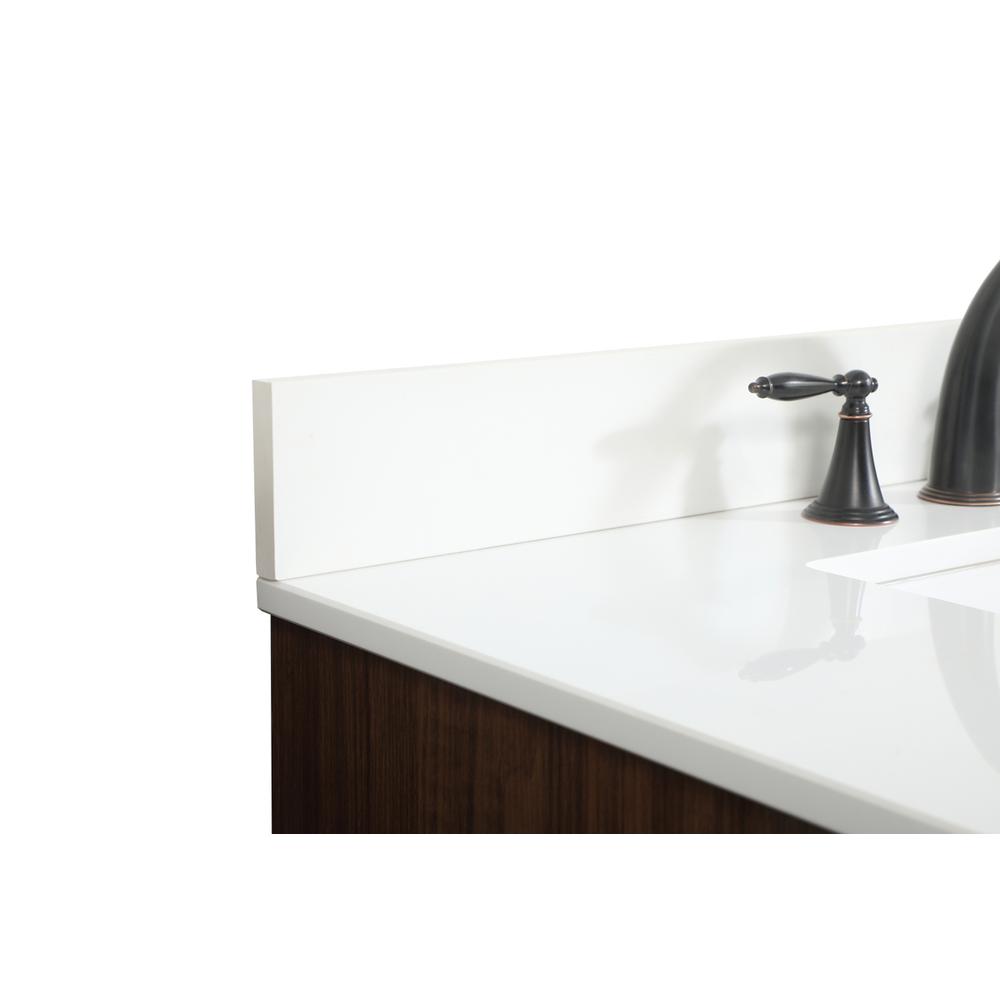36 inch Single bathroom vanity in walnut with backsplash. Picture 11