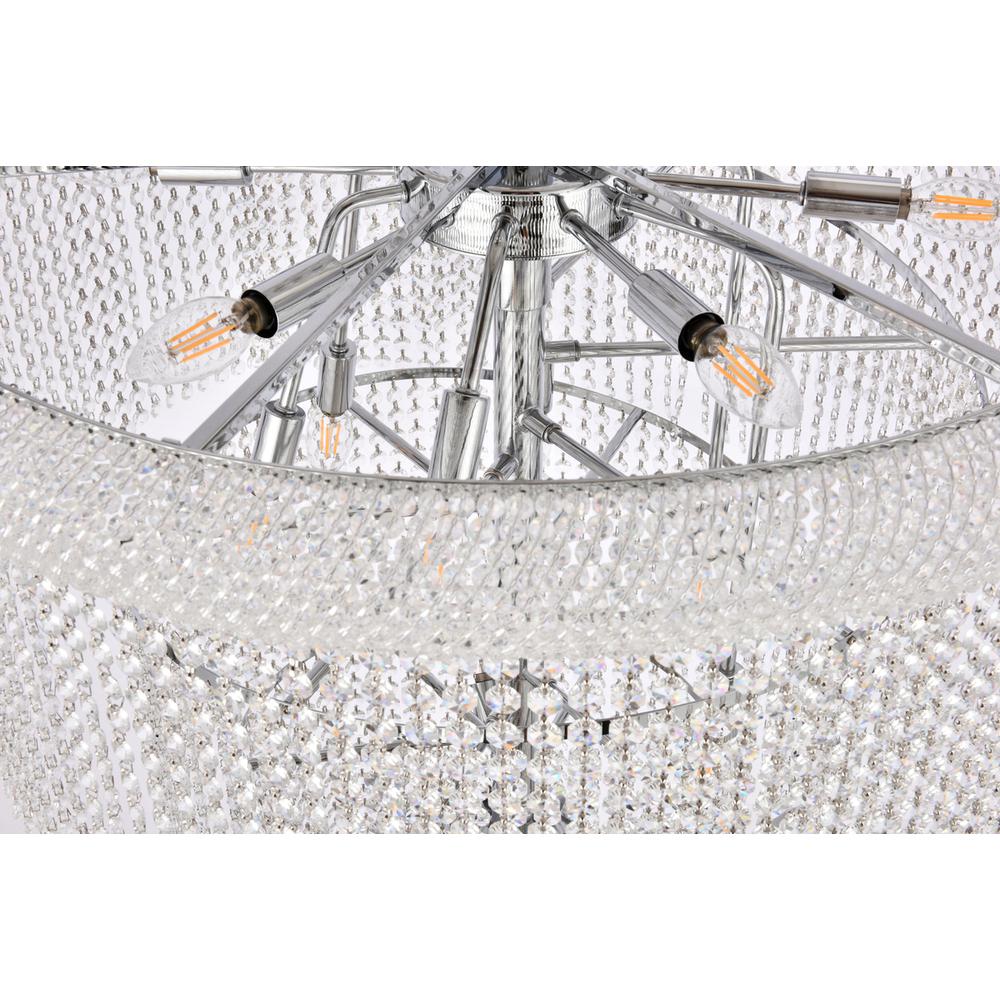 Spiral 28 light Chrome Chandelier Clear Royal Cut Crystal. Picture 4