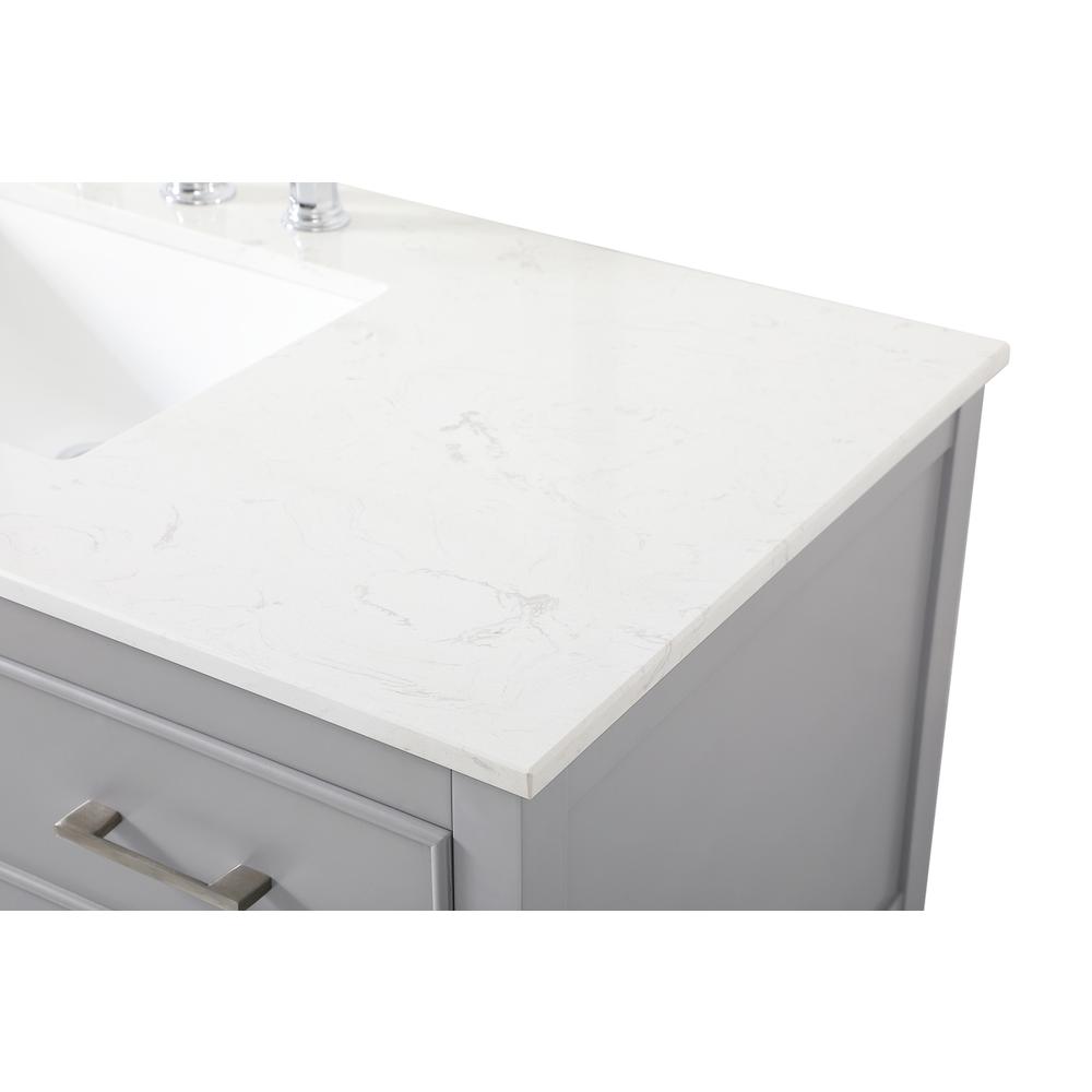48 inch Single bathroom vanity in gray. Picture 11