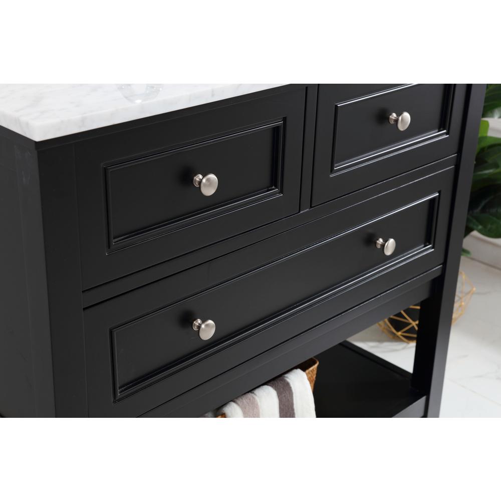 36 in. Single bathroom vanity set in Black. Picture 4