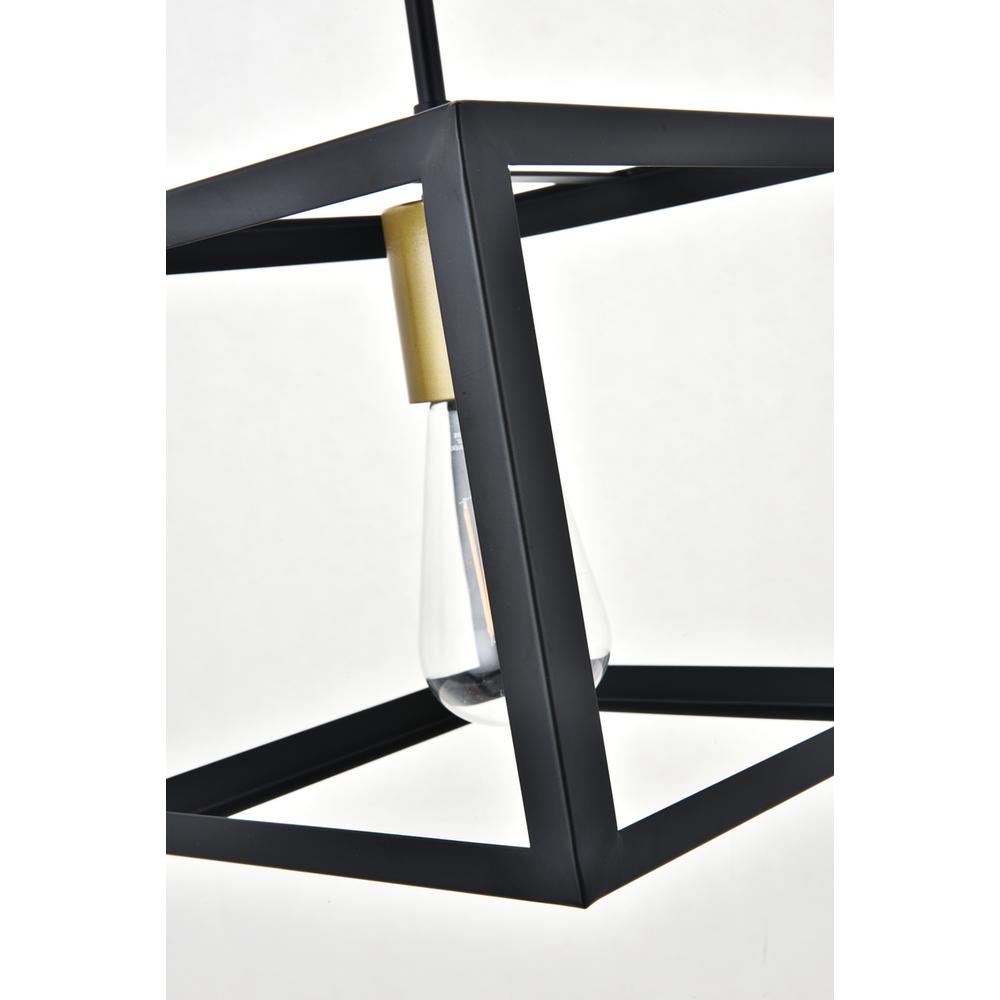 Resolute 1 light brass and black Pendant. Picture 10