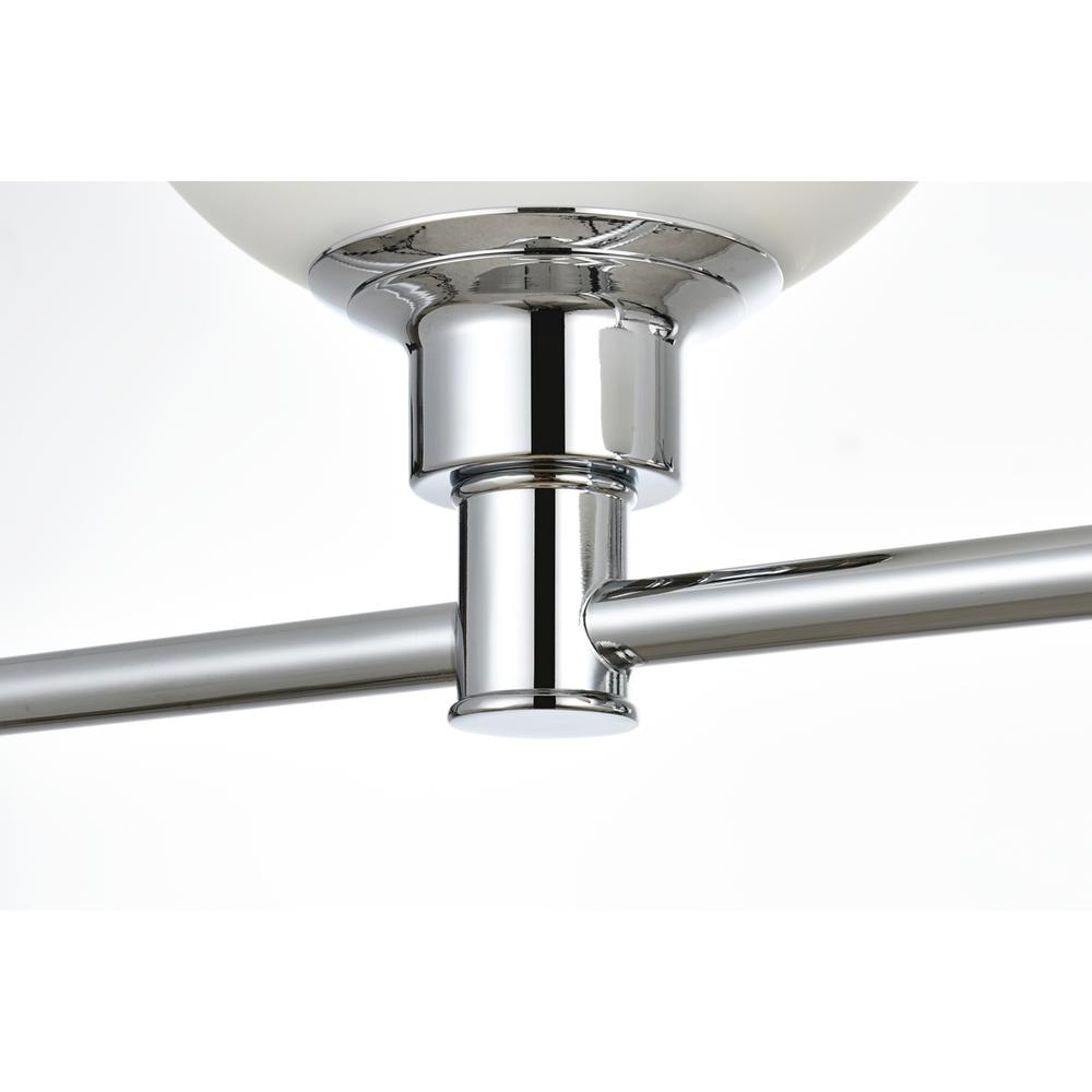 Cordelia 5 light Chrome and frosted white Bath Sconce. Picture 4