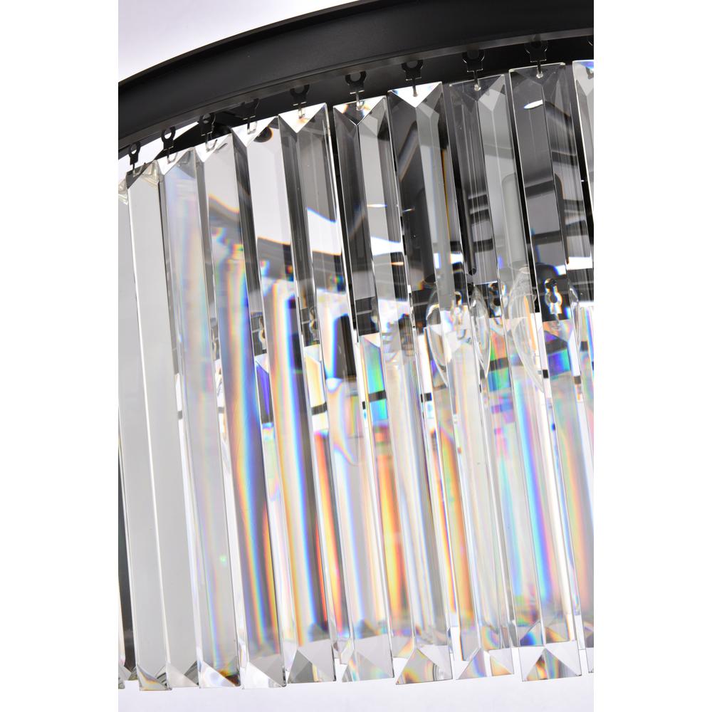 Sydney 8 light Matte Black Chandelier Clear Royal Cut Crystal. Picture 5