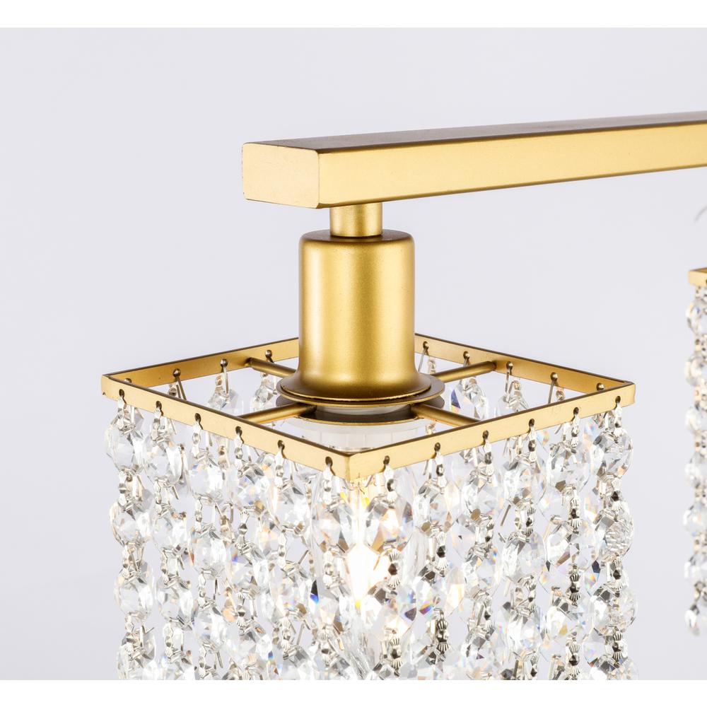 Phineas 3 light Brass and Clear Crystals wall sconce. Picture 9